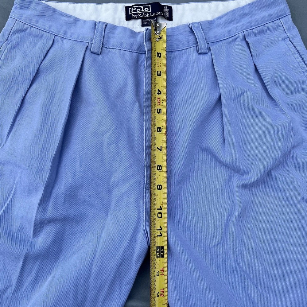 Vintage Polo Ralph Lauren Chino Pants Mens Blue Preppy Faded VTG - Picture 5 of 14